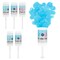 6 Pack Blue Push Style Confetti Shakers with Refills for Boy Gender Reveal Party (2.0 x 7.3 In)